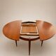 Large extendable French dining table in teak – 1960s
