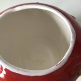 Strawberry-shaped slip teapot