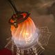 lampe de bureau laiton 1900 patine superbe 54x30 avec tulipe dentelle trans