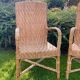 Pair of old wicker rattan chairs