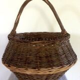 Wicker basket old wagon form
