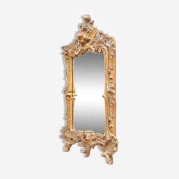 Miroir en bois doré, renaissance rococo de la Troisième République