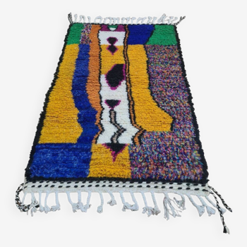 Berber bohemian handmade wool rug 150 X 100 CM