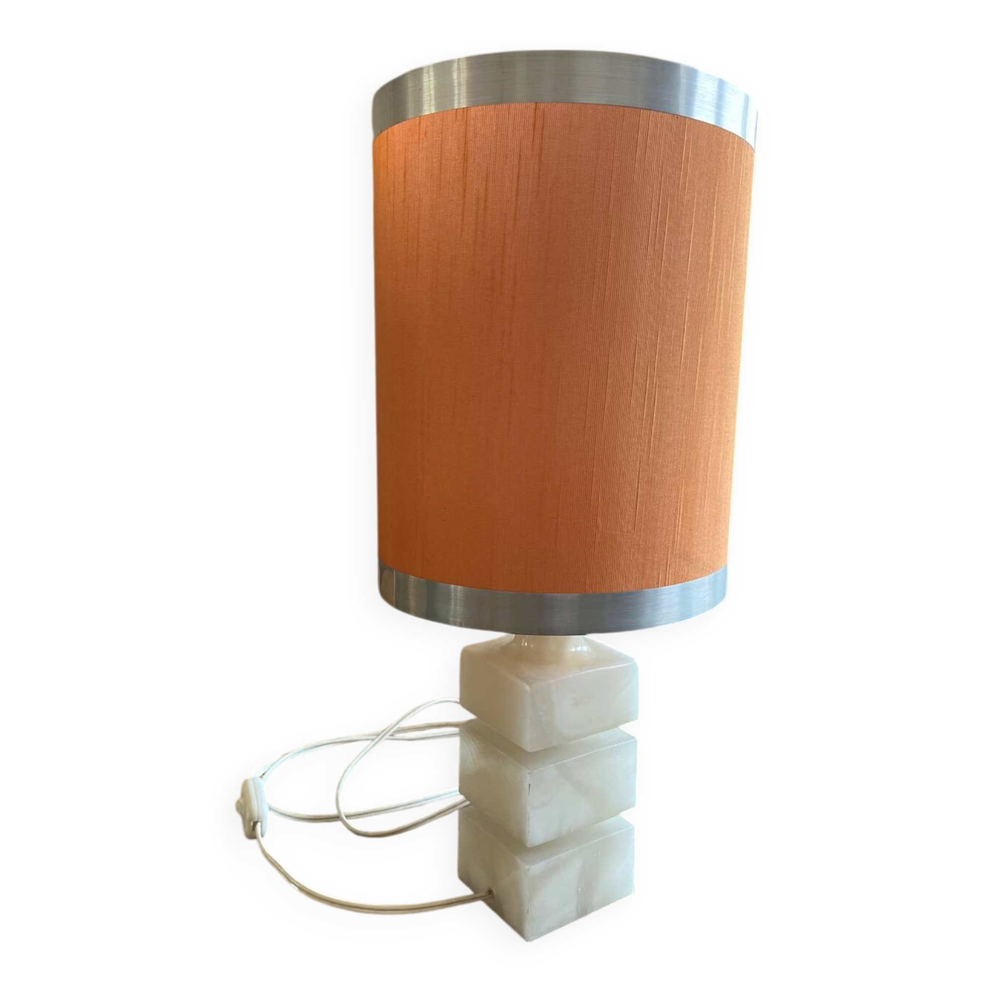 Art Deco marble bedside or living room lamp