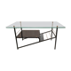 Iron, glass and opaline coffee table