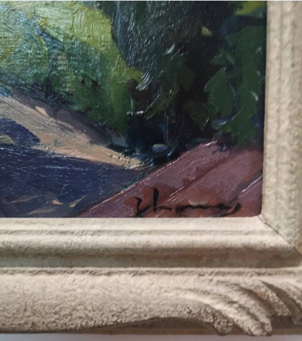 Original Impressionist Park Oil Painting