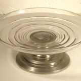 Art deco cup in glass and metal