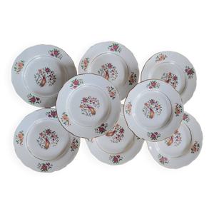 Assiettes à dessert - porcelaine