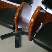 4 chaises de barbier italiennes des années 80, réglables en hauteur