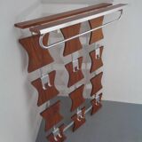 Mid-Century Teak Wardrobe with Hat and Coat Rack, 1960s