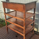 4-shelf marble top cabinet