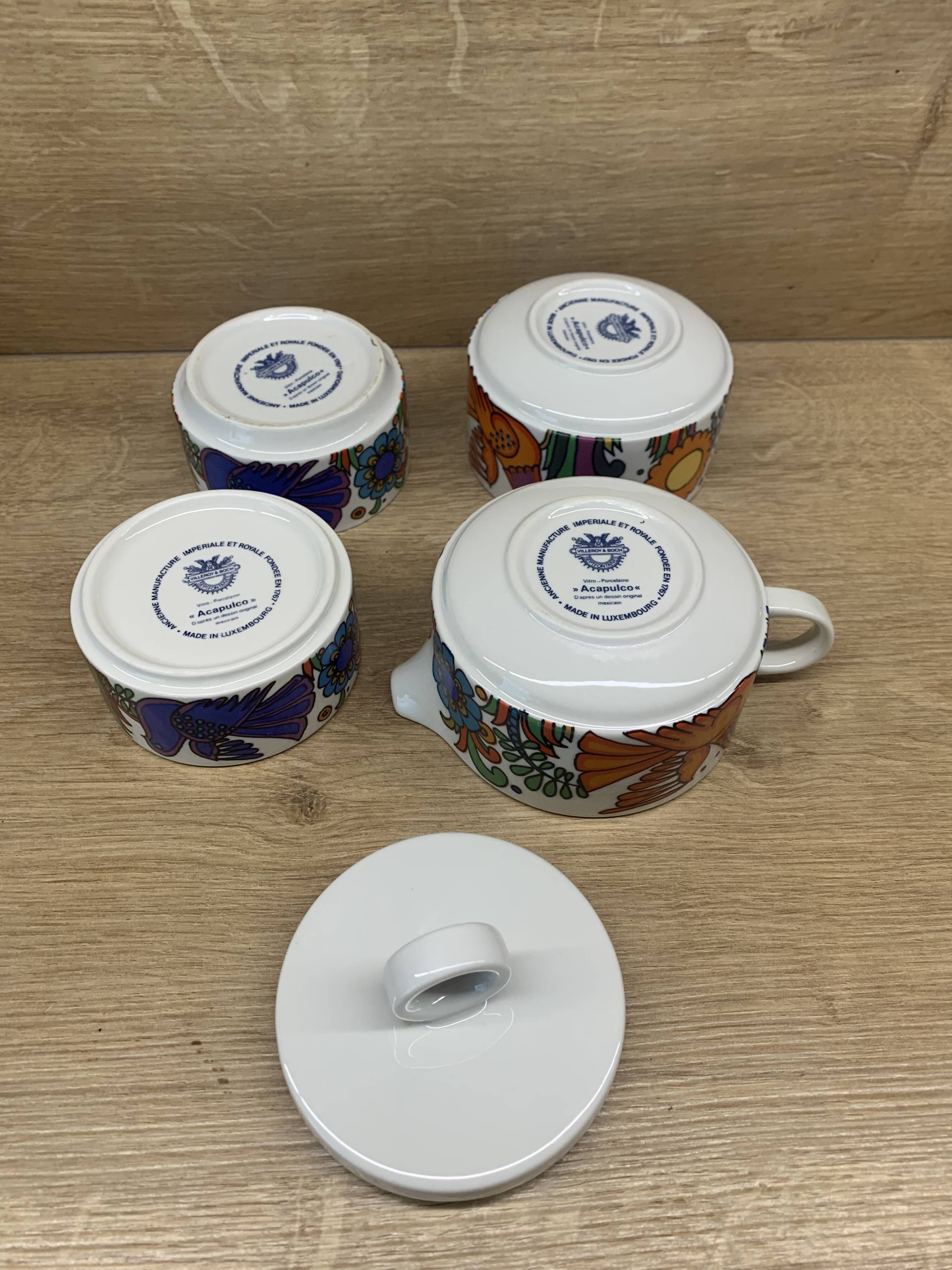 Set of 4 Villeroy & Boch Acapulco dishes