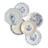 Vintage blue dinner plates