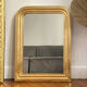 Miroir ancien Louis Philippe doré feuille d’or - 71x53cm