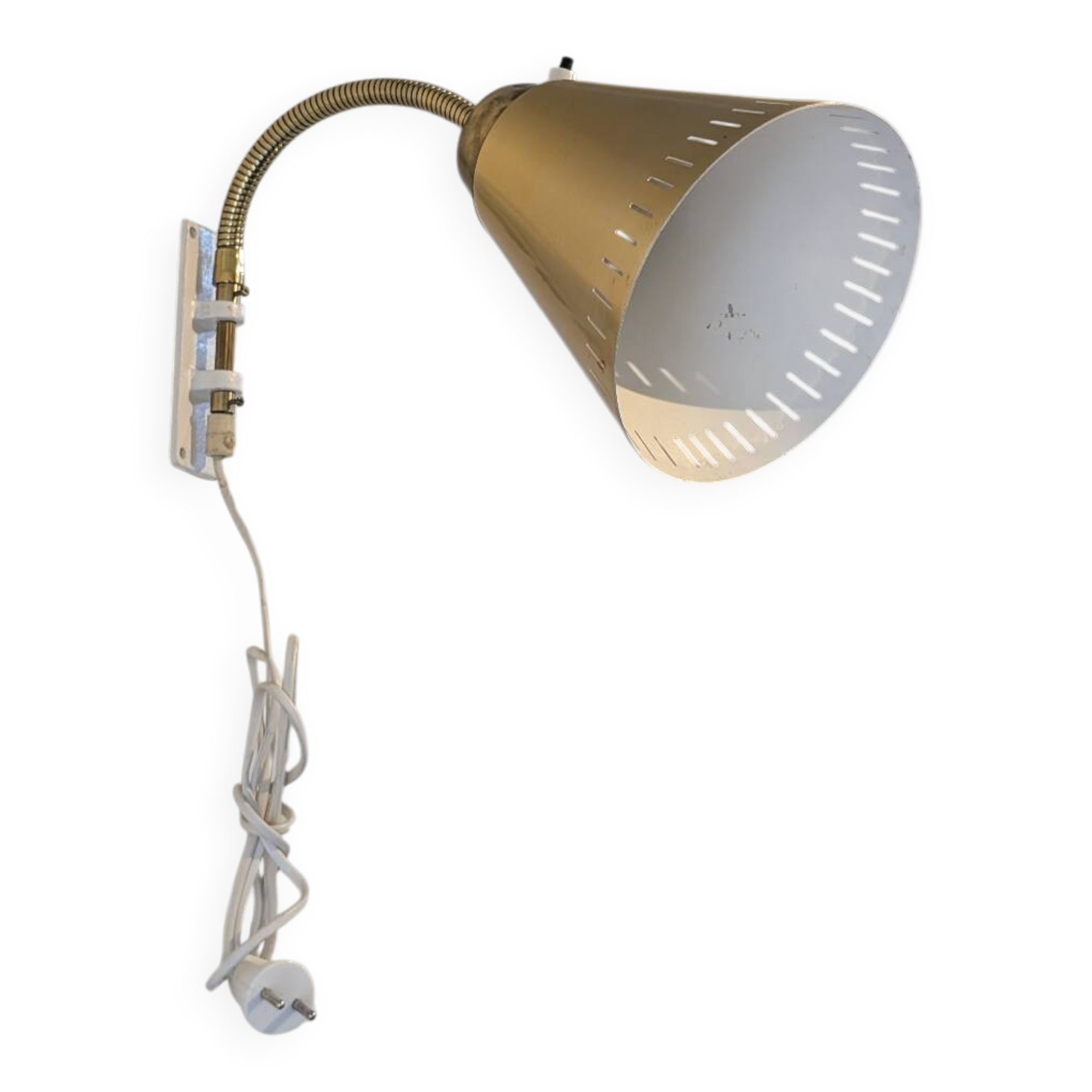 AJH Swedish brass adjustable wall lights