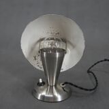 Bauhaus  Nickel "Mushroom" Table Lamp, Czechoslovakia, 1930s