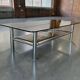 Vintage chrome coffee table with smoked glass belarti