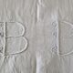 Old linen sheet - Encrypted BB - With openwork edging and lace on the bottom - Dimensions: 300x220cm