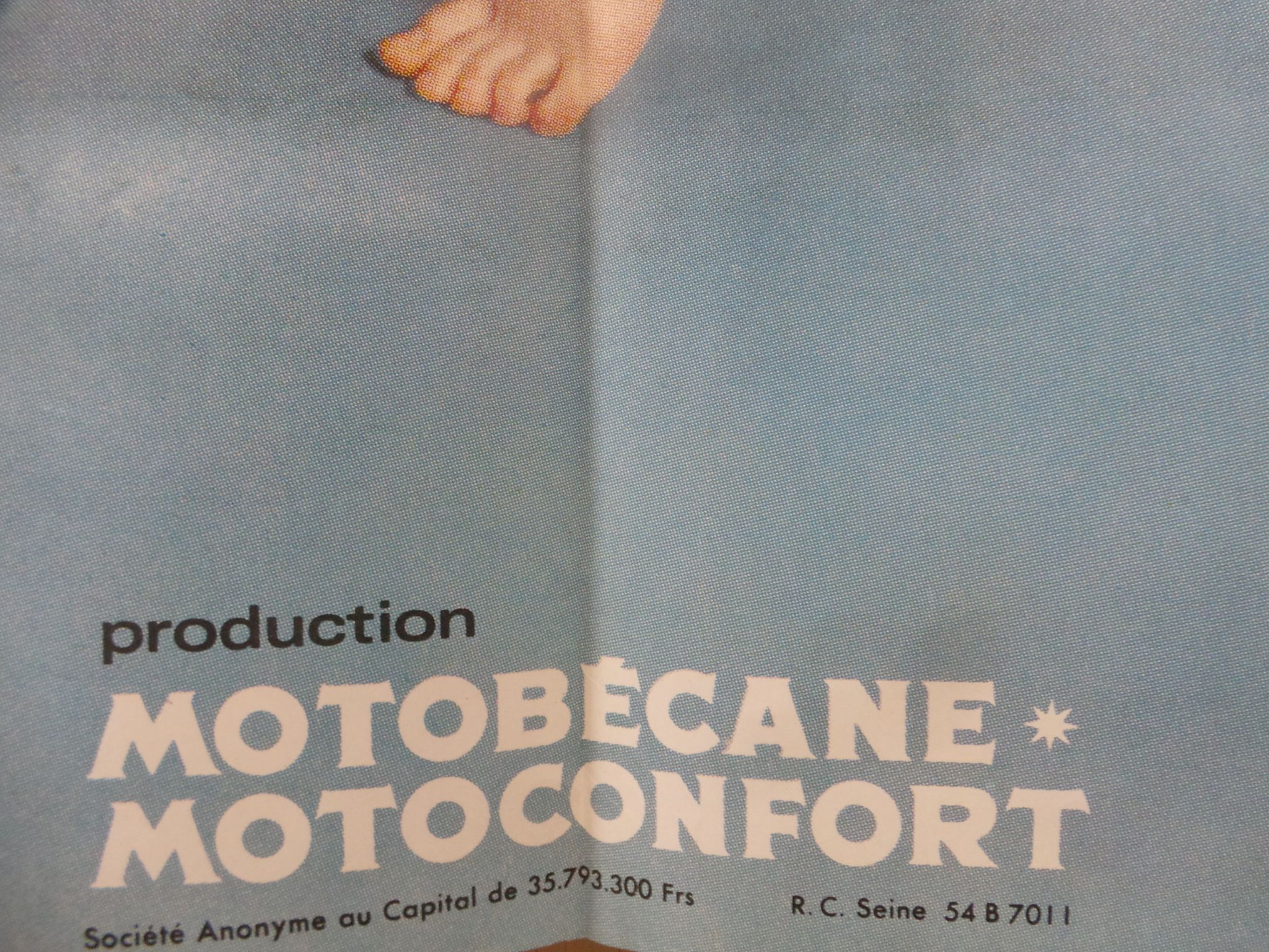 Original poster 1968 motobecane motocofort cady and hop handy and on