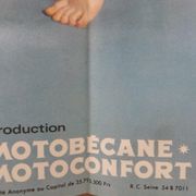 Original poster 1968 motobecane motocofort cady and hop handy and on