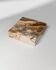 Beige-Black-Brown Marble Ashtray, Italian 1970s Design, Heavy Sculptural Table Decor