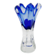 Sculptural vase - Josef Hospodka Chribska - Sommerso Blue - 1960