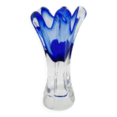 Vase sculptural bleu - Josef Hospodka Chribska - Sommerso -1960