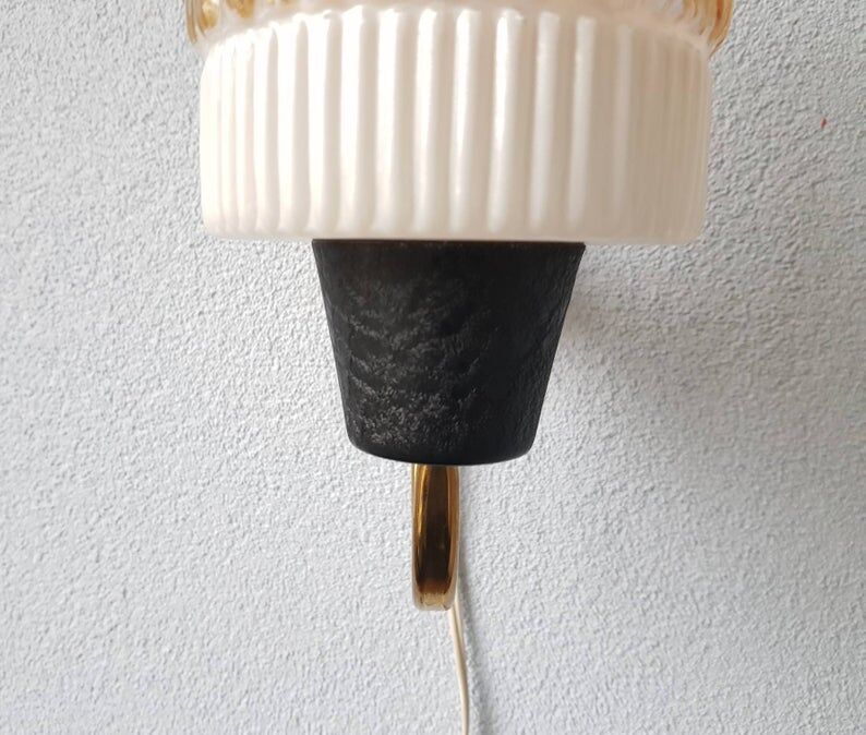 1970s amber glass applied