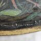 Napoleon III style metal box with painted and signed leather