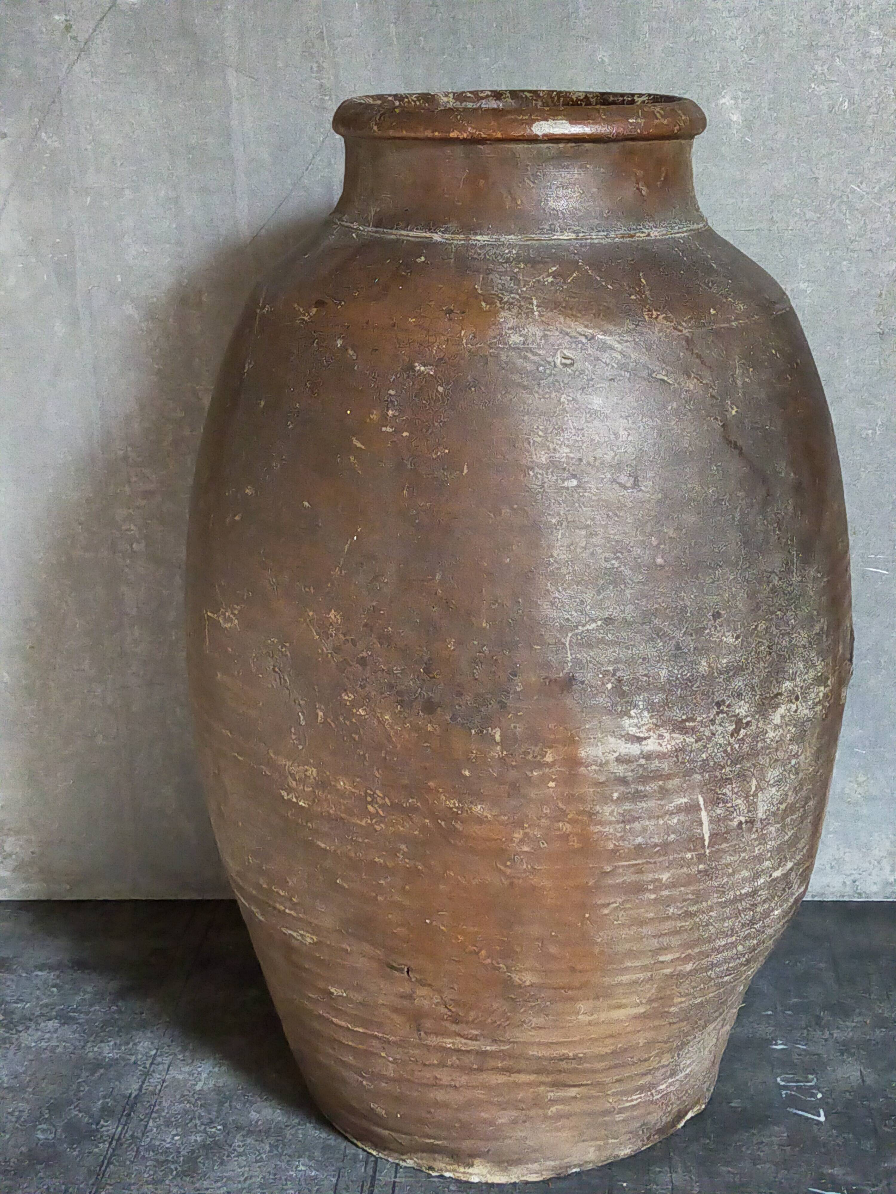 XXL traditional pottery old 19th century folk art 42 cm