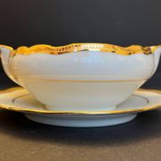 Chapus Limoges porcelain gravy boat