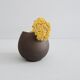 Andreas Kastl Studio ceramic vase brown yellow, small art ceramic vase