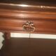 Henri II walnut sideboard, marble top
