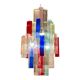 Contemporary Multicolor “Square Bark” Murano Glass Chandelier