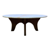 Scandinavian style coffee table in marble and zebrawood