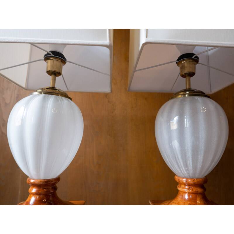 Table lamps by Tommaso Barbi, Italy 1970s