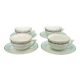 Vintage 4 cup and saucer set Seville Moulin des Loups Orchies