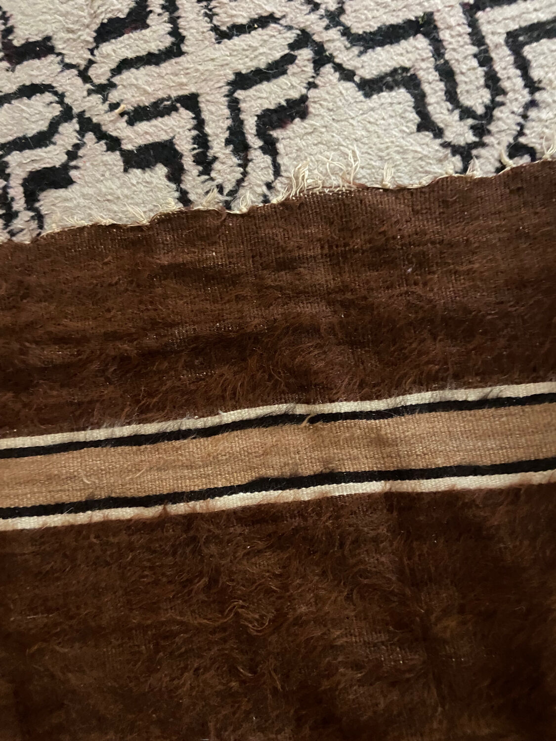 Ethnic mohair rug