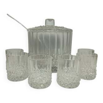 Crystal punch or cocktail service by Anna Hütte from the 1970s.