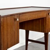 Midcentury Meredew Desk In Walnut And Brass.