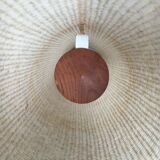 Mid-century tripod rocket floor lamp in teak, 1960s.