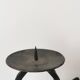 Vintage Forged Iron Grape Leaves Candlestick - Yugoslavia Mid-Century Decor