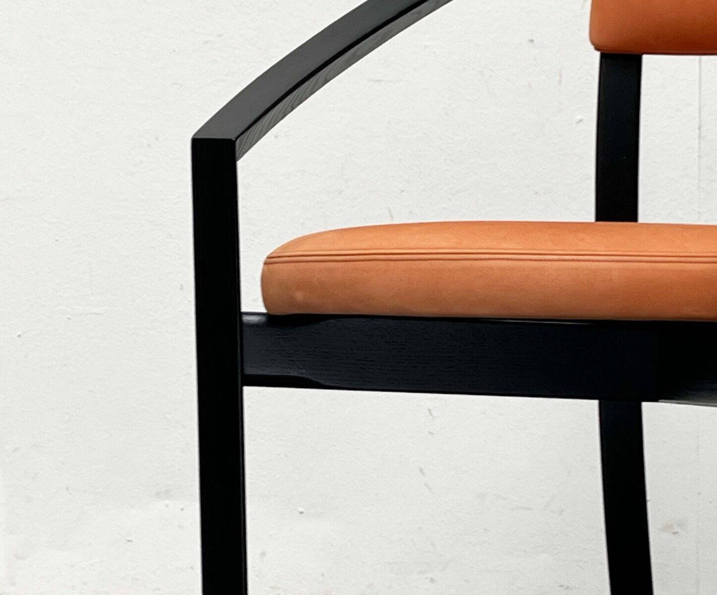 Postmodern German Chair Model Nostro in Leather by Andreas Weber for Rosenthal Einrichtung, 1980s