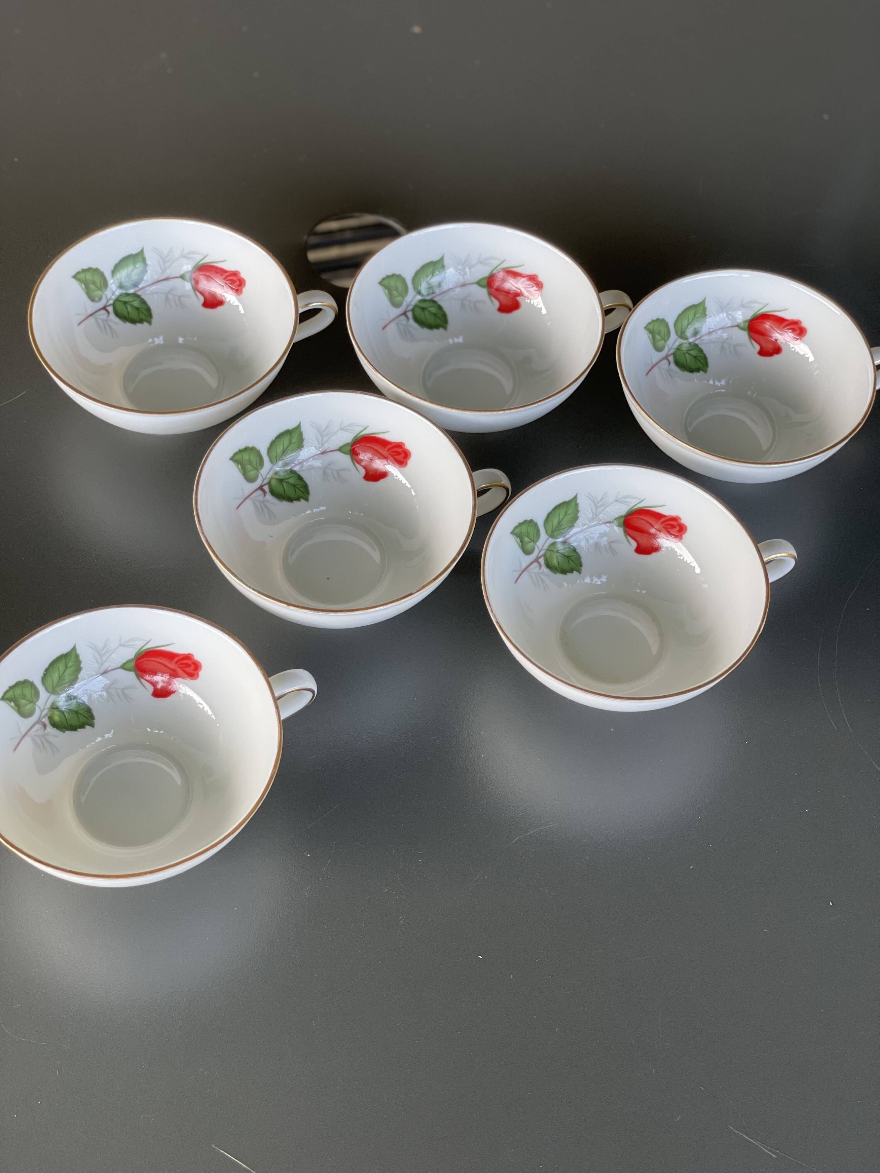 6 vintage coffee cups