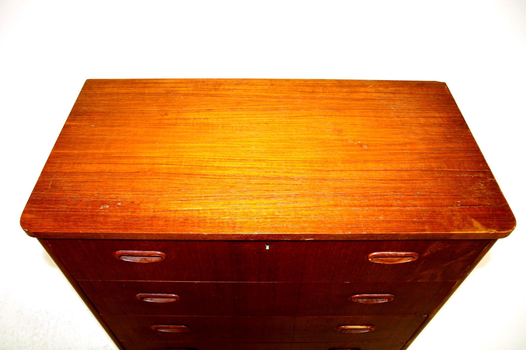 Commode-chiffonnier "Tallboy" en teck, Suède, 1950