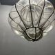 Wrought Iron Murano Glass Light Pendant 1950’s