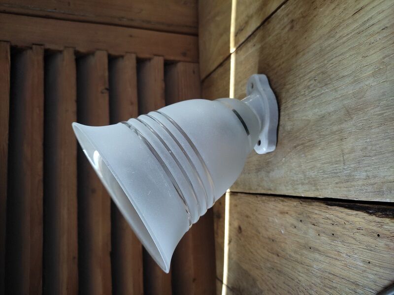 Wall lamp tulip frosted glass edging porcelain support dp 1122240