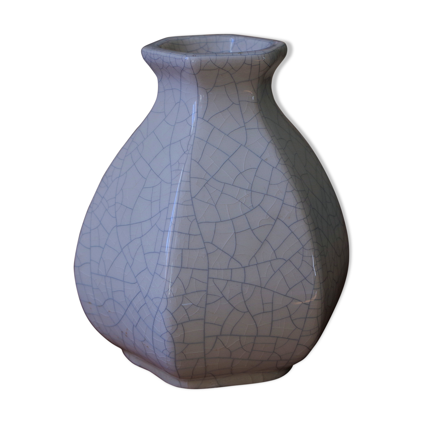 Cracked Art Deco ceramic vase