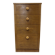 Vintage oak chest of drawers with a drop-down flap – 1960s