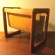 Magazinr rack in teak and suede leather by Aksel Kjersgaard, 1960s